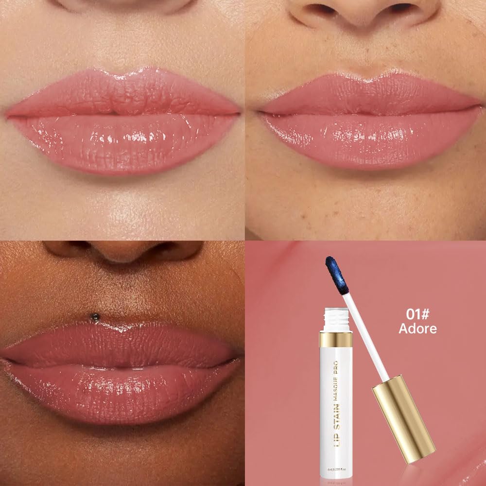Lip Stain - Wipe-Off & Peel Off Lip Color | Waterproof, Long Lasting, Transfer-Resistant & Smudge-Proof | Easy Wipe Finish, High Pigment | All-Day Kiss-Proof Lip Stain - Muted Terracotta | Houksouml