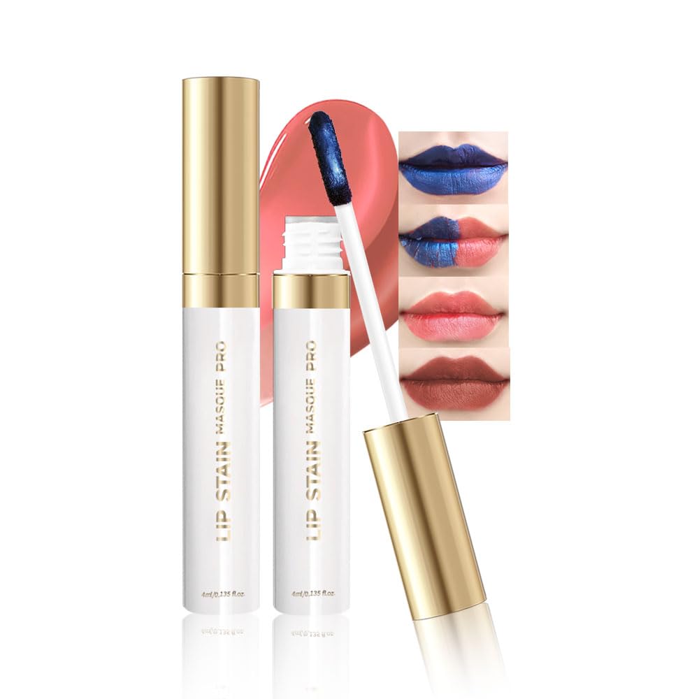 Lip Stain - Wipe-Off & Peel Off Lip Color | Waterproof, Long Lasting, Transfer-Resistant & Smudge-Proof | Easy Wipe Finish, High Pigment | All-Day Kiss-Proof Lip Stain - Muted Terracotta | Houksouml