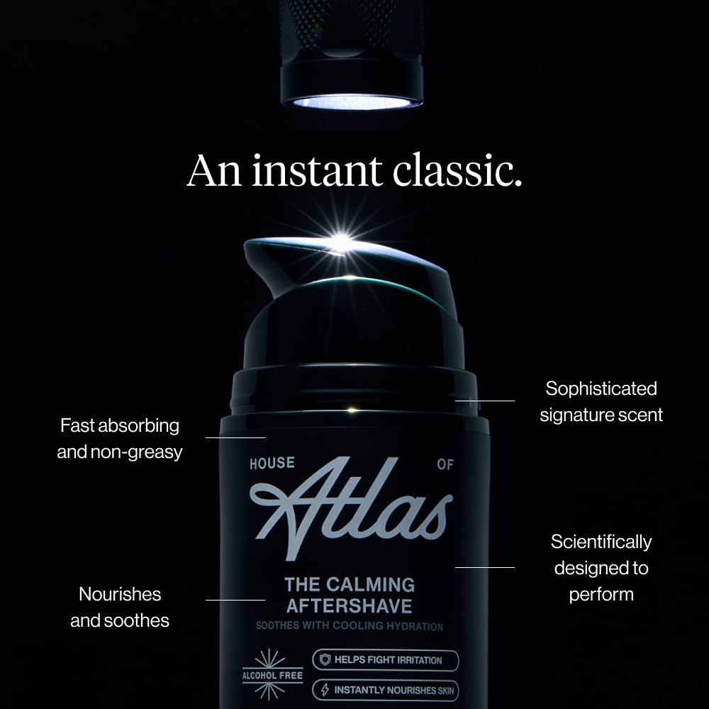House of Atlas Calming Aftershave for Men — Hydrating, Alcohol-Free Post-Shave Lotion