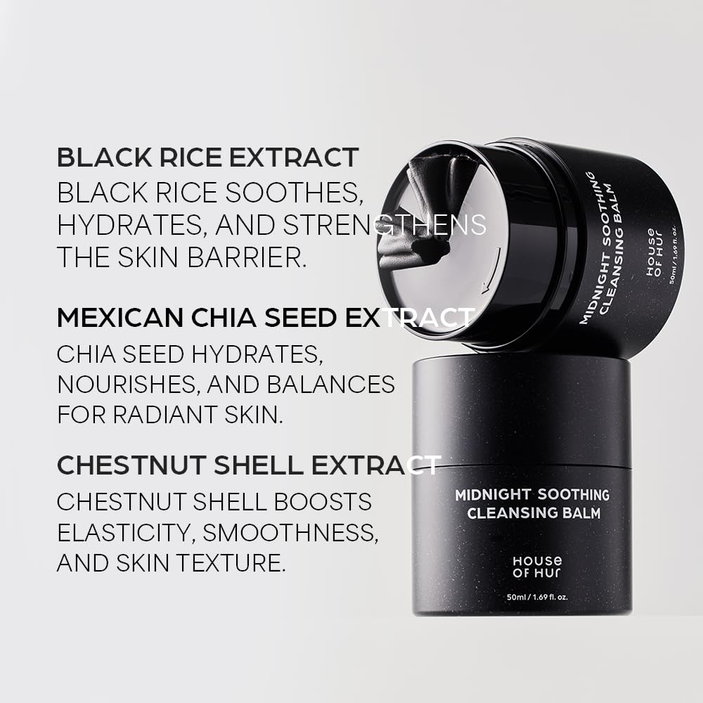 House of Hur Midnight Soothing Cleansing Balm | Hydrating Korean Skincare | 1.69 fl oz