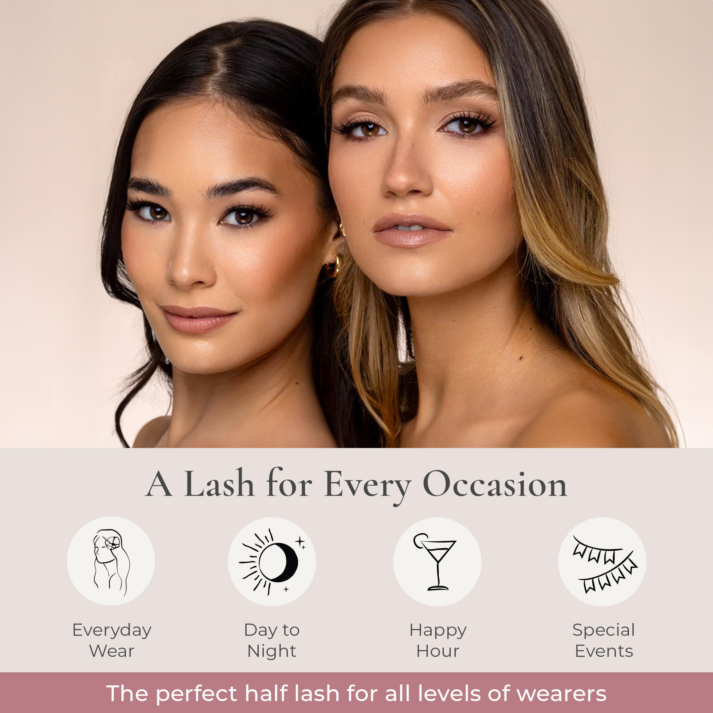 House of Lashes Iconic Lite Demi – Lightweight Faux Mink Llashes for Bold Cat-Eye