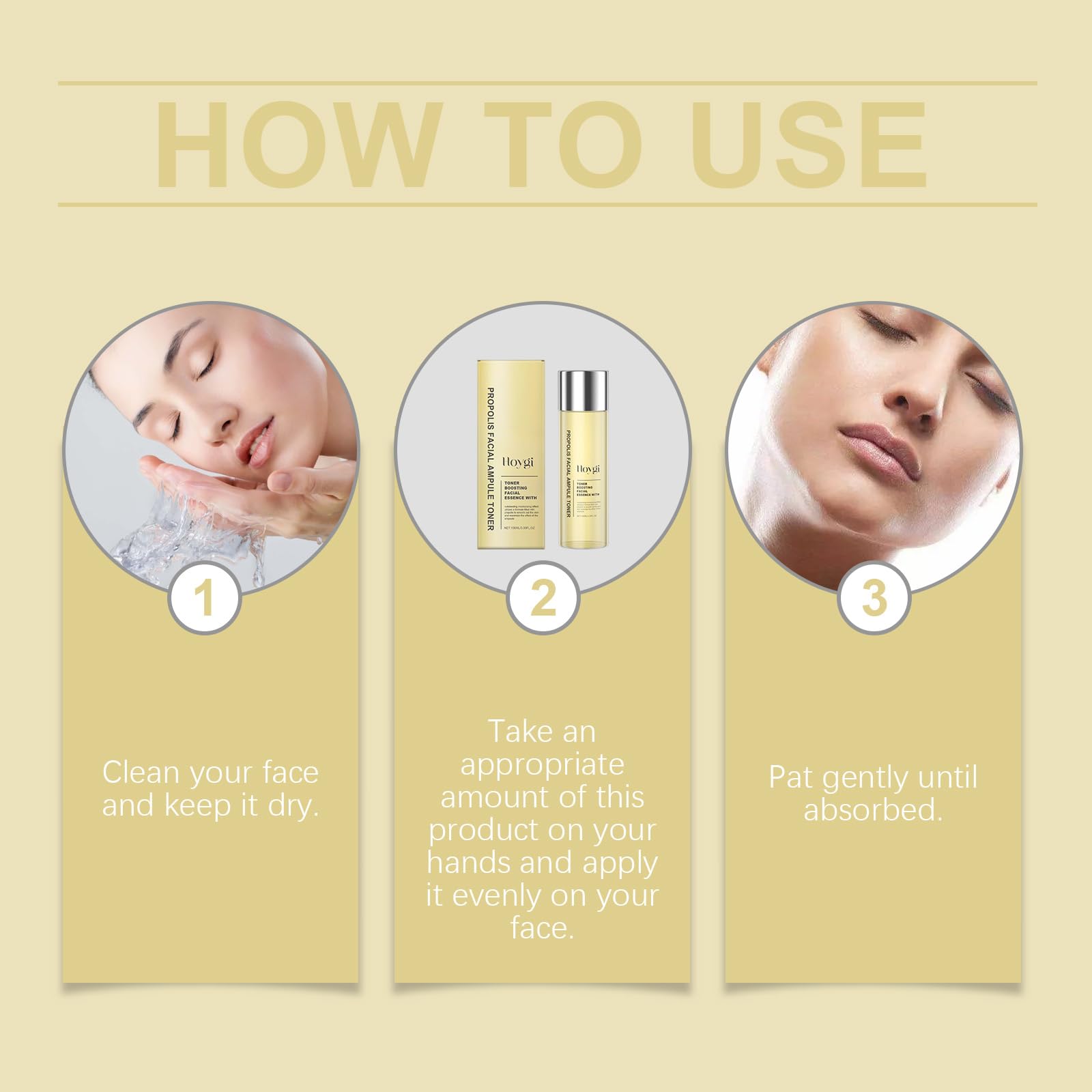 HOYGI Propolis Toner – Hydrating Face Toner with Propolis & Hyaluronic Acid for Glass Skin | 3.38 fl oz