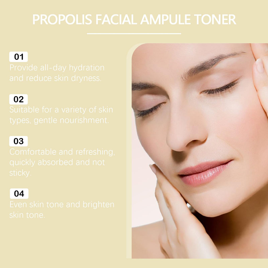 HOYGI Propolis Toner – Hydrating Face Toner with Propolis & Hyaluronic Acid for Glass Skin | 3.38 fl oz