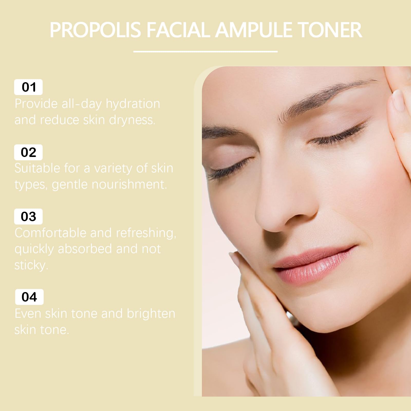 HOYGI Propolis Toner – Hydrating Face Toner with Propolis & Hyaluronic Acid for Glass Skin | 3.38 fl oz