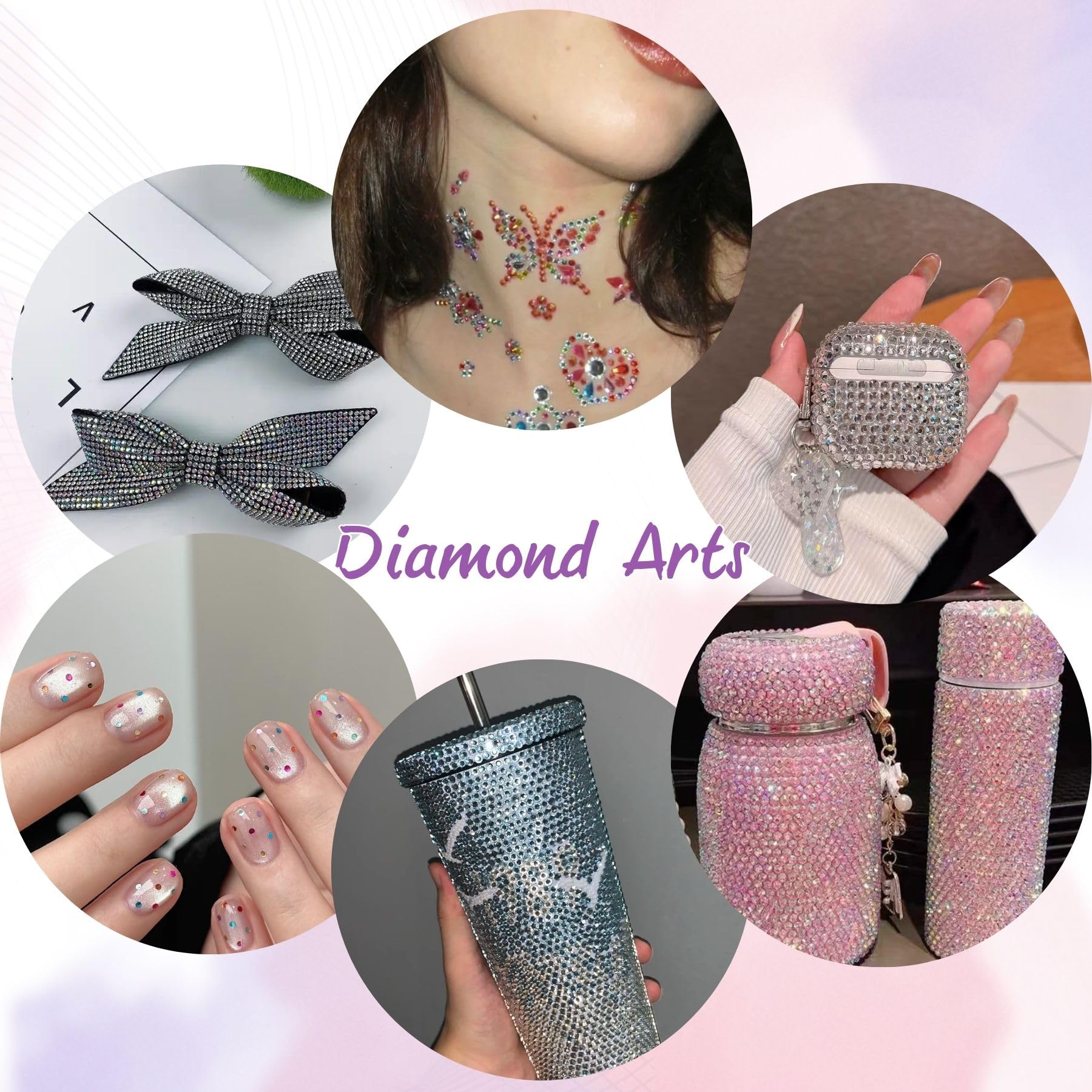 HRLbrc 25,000 Pink Jelly Resin Rhinestones – 32-Grid Bedazzler Kit with B7000 Glue