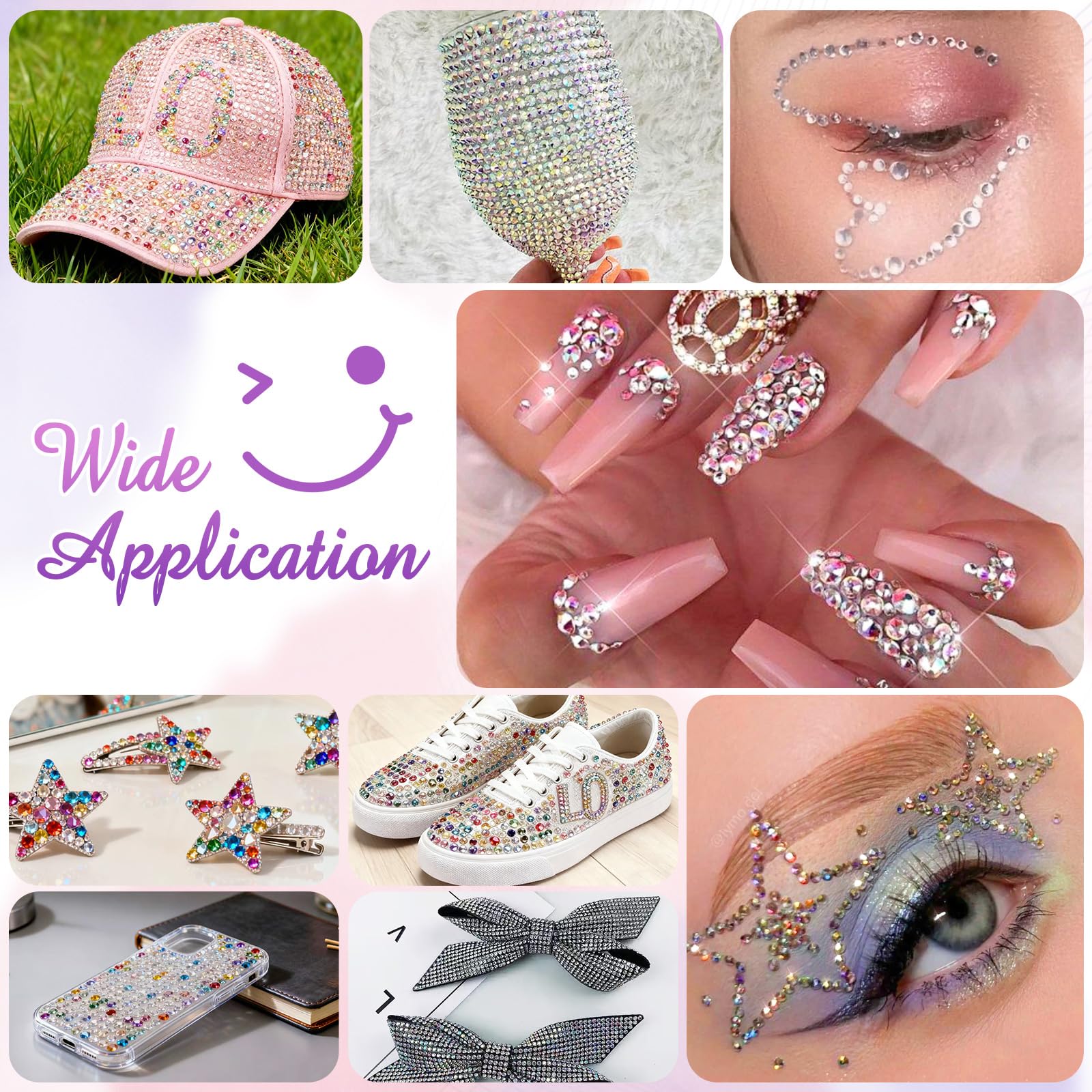 HRLbrc 25,000 Pink Jelly Resin Rhinestones – 32-Grid Bedazzler Kit with B7000 Glue