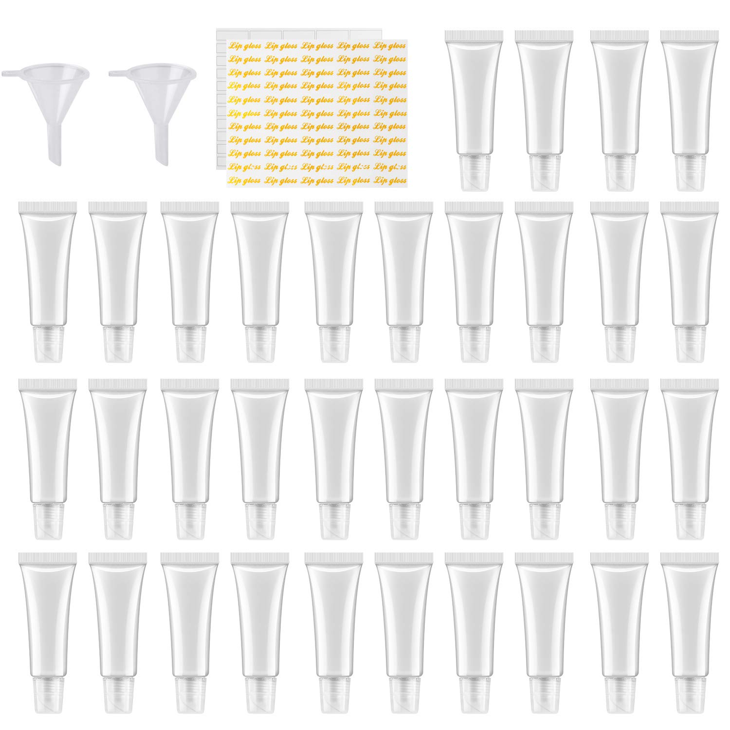 HRLORKC 110Pcs 10ml Empty Lip Gloss Tubes – Reusable Cosmetic Containers Pack