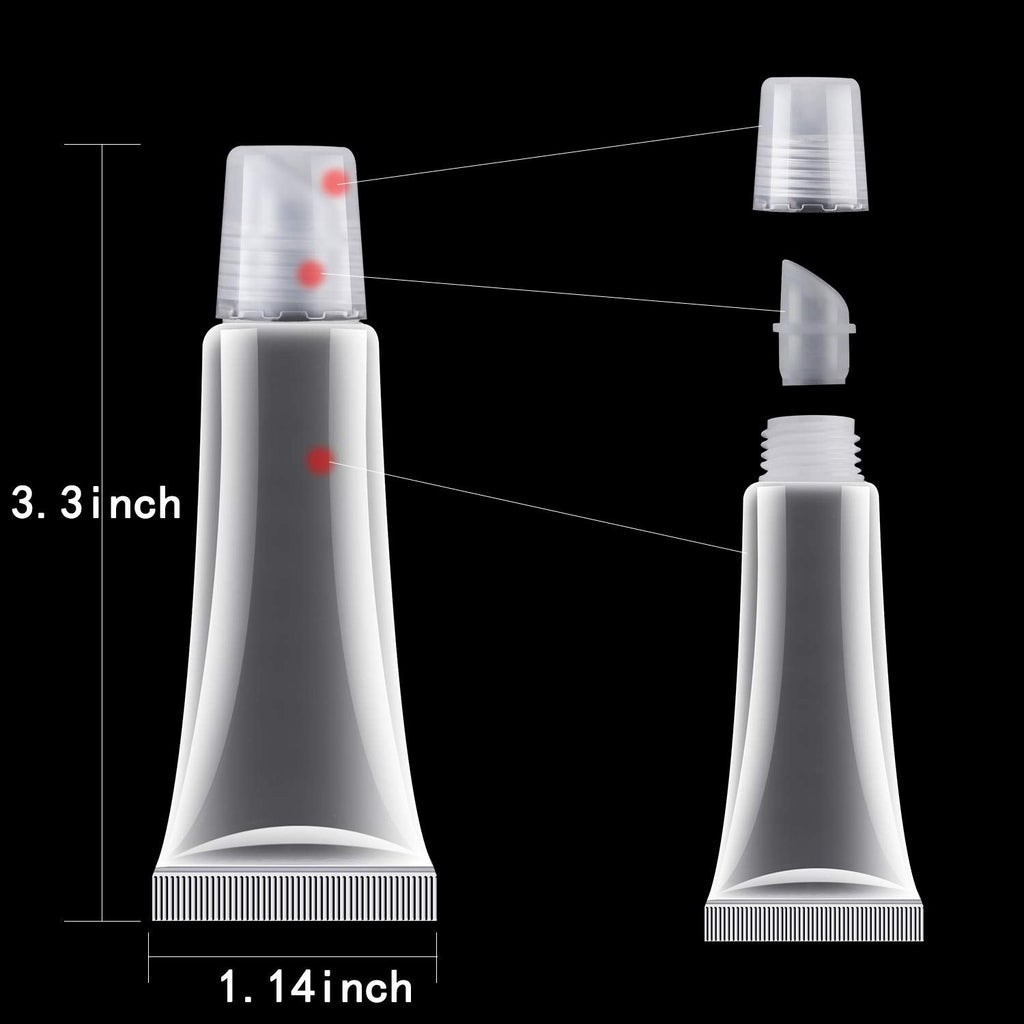 HRLORKC 110Pcs 10ml Empty Lip Gloss Tubes – Reusable Cosmetic Containers Pack