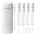 HSXCCL 4 in 1 Travel Dispenser Bottles – Refillable, No-Spill, Space-Saving Travel Kit (White)