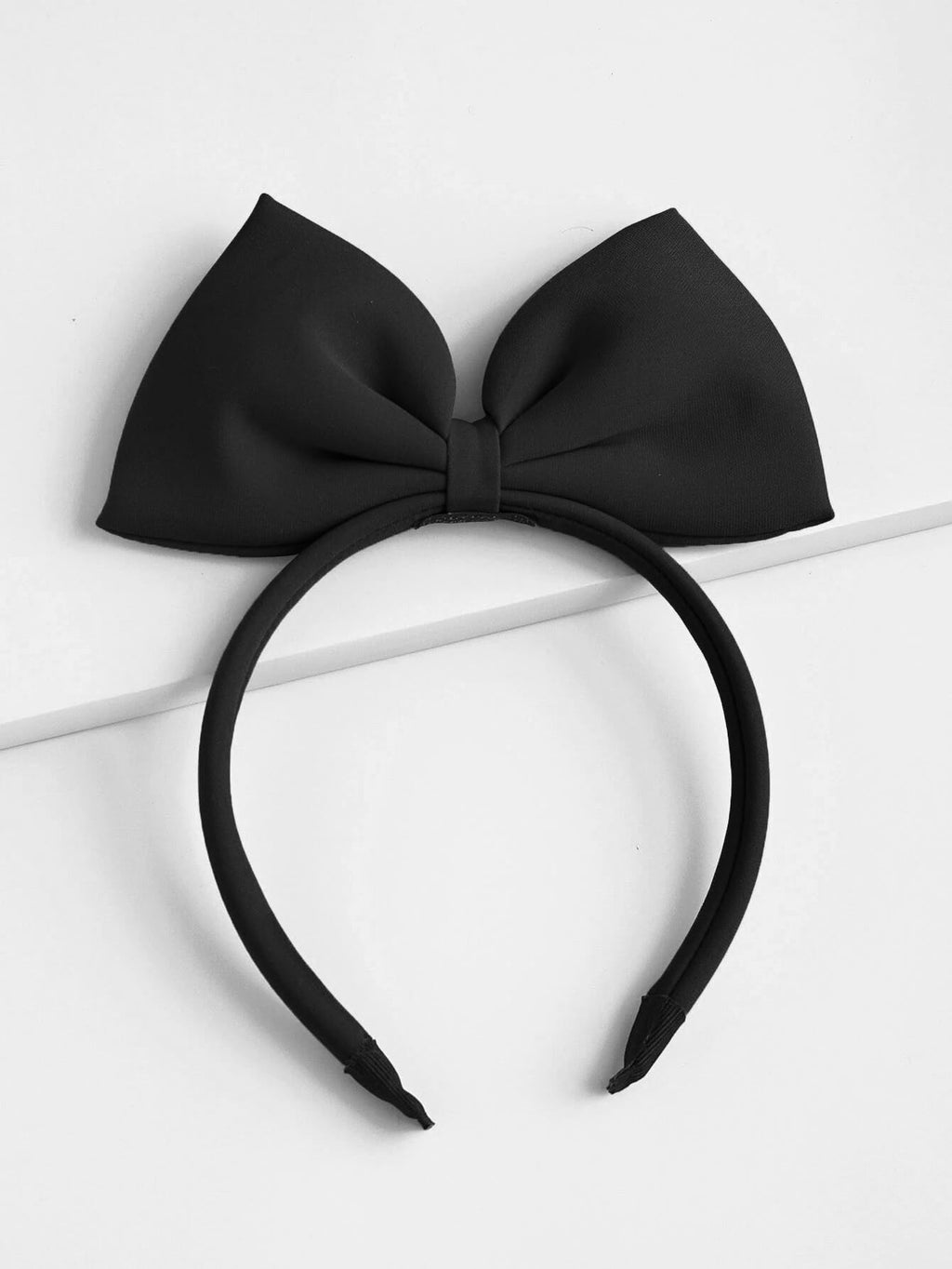 Huachi Black Bow Headband for Women | Cute Big Bow Hair Accessory for Cosplay & Parties
