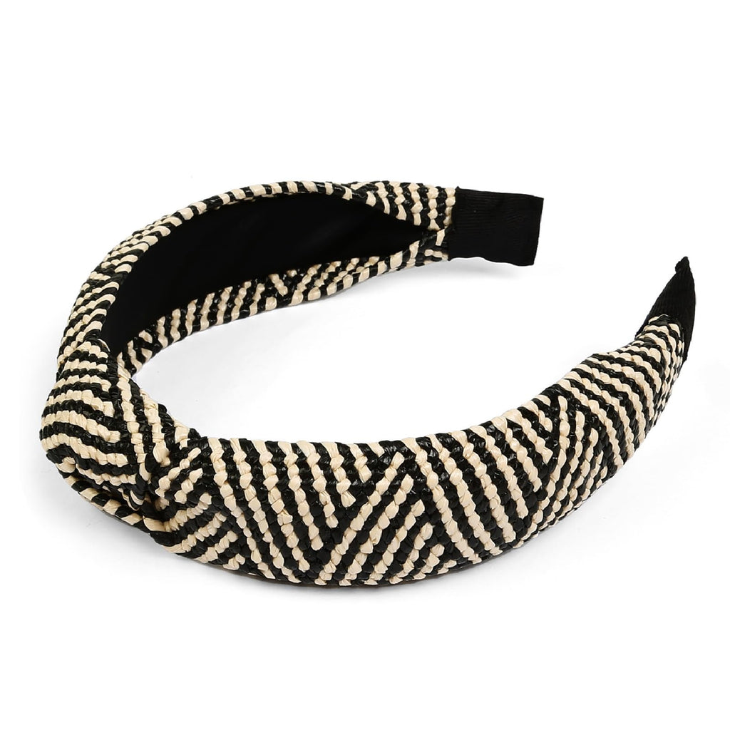 Huachi Knotted Headbands for Women – 3-Pack Boho Straw Hair Accessories