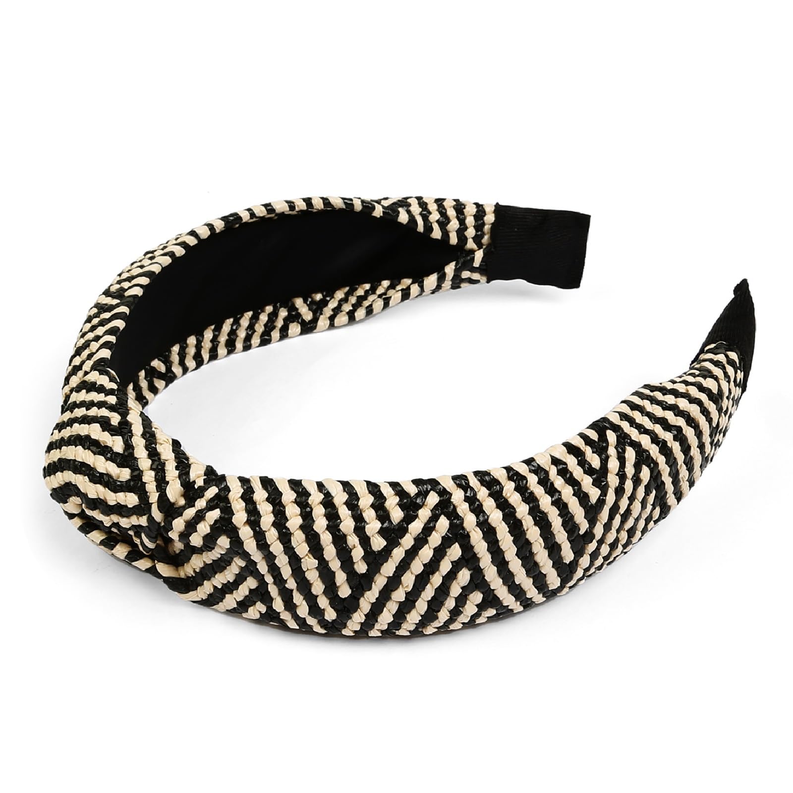 Huachi Knotted Headbands for Women – 3-Pack Boho Straw Hair Accessories