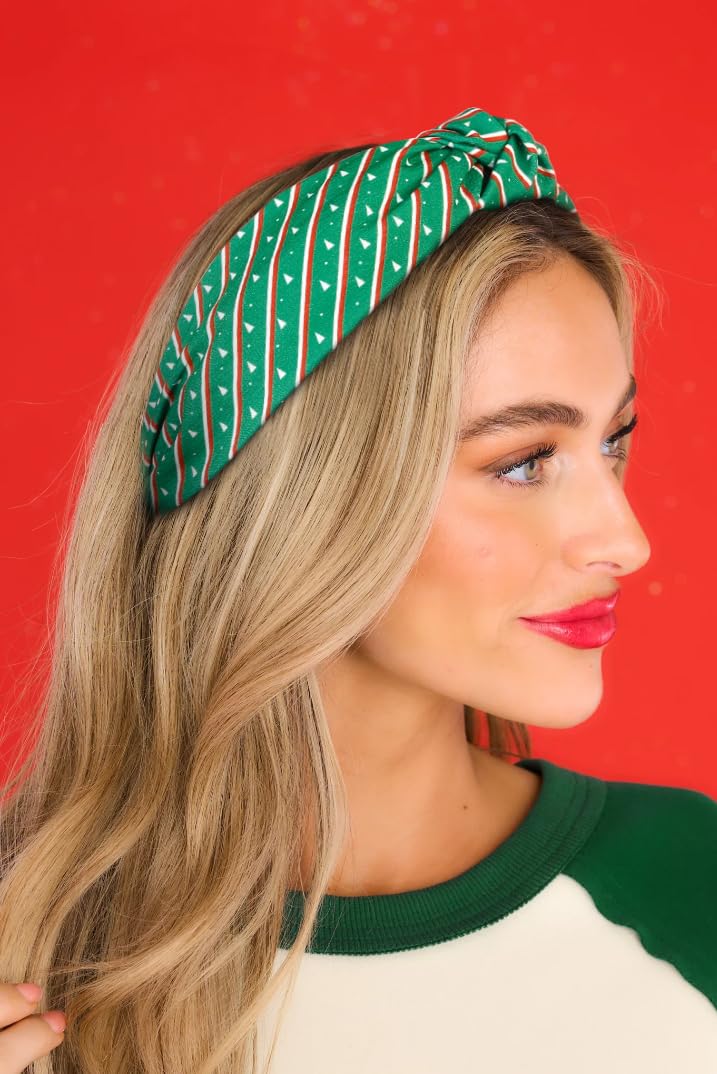 Huachi Christmas Headbands for Women & Girls - 3 Pack Knotted Holiday Hair Accessories