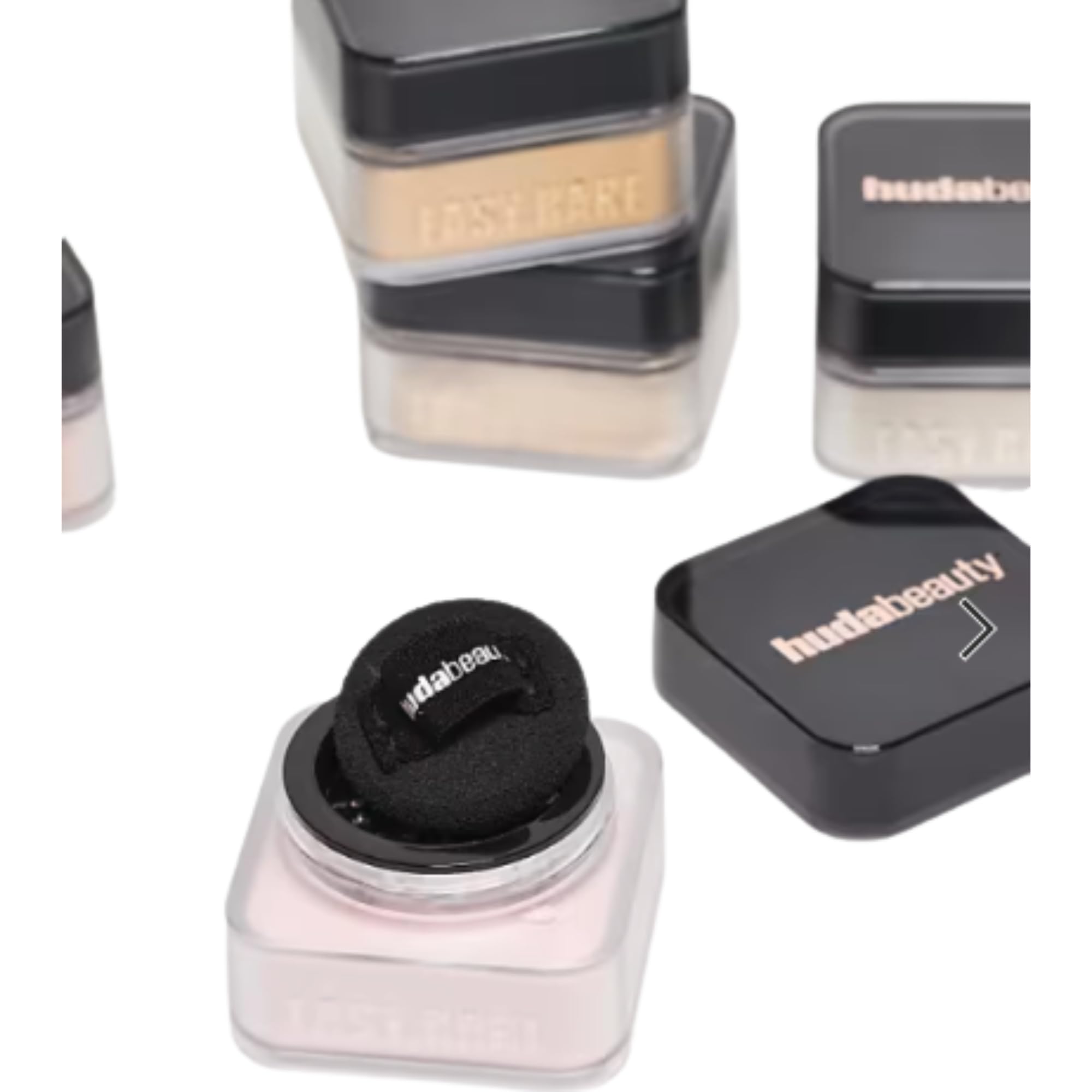 Huda Baby Bake Mini Loose Setting Powder - Kunafa | Deep Tan to Rich Skin Tones | Golden Brightening | .21 oz