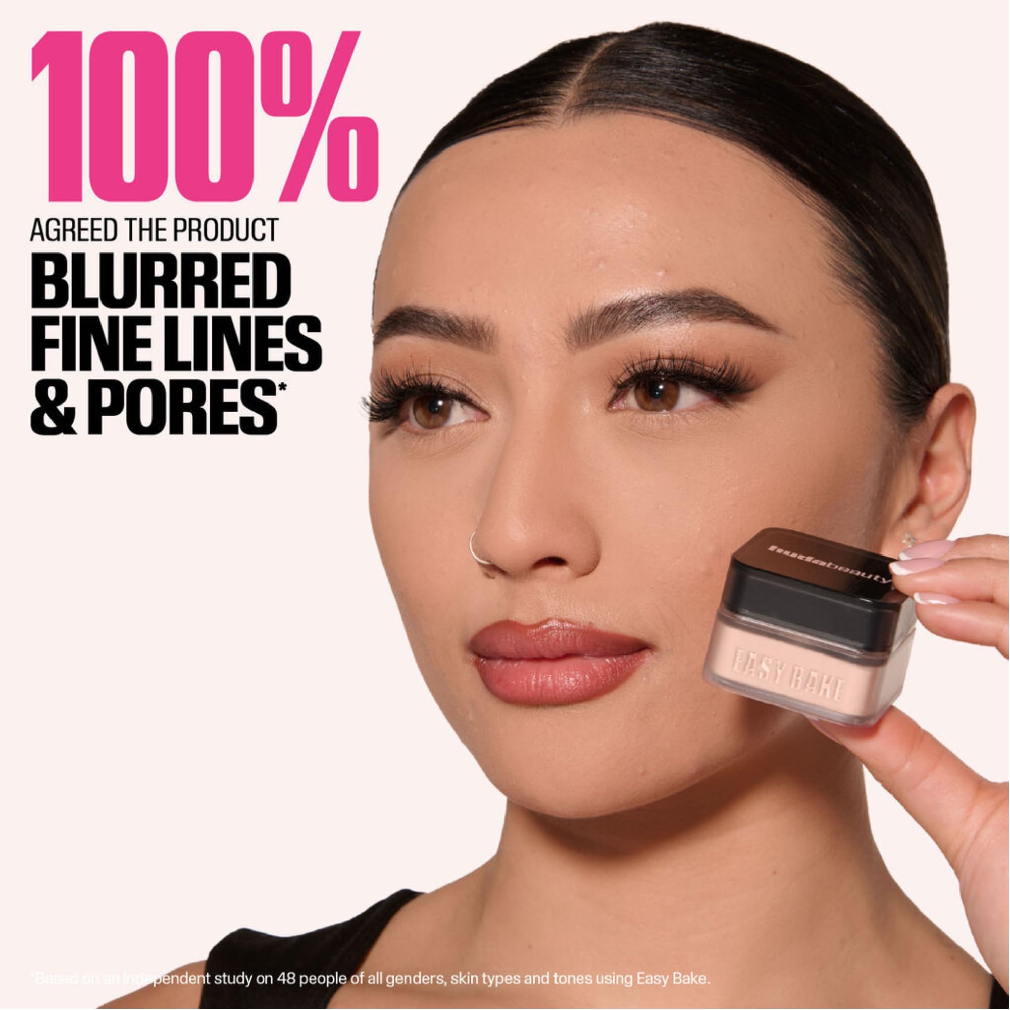 Huda Beauty Baby Bake Mini Loose Setting Powder – Pound Cake, 6g (Fair to Tan Skin Tones)