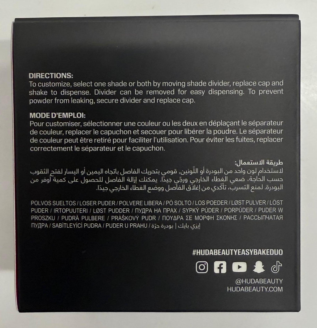 Huda Easy Bake Loose Powder Duo – Cherry Peach (Cherry Blossom Cake & Peach Pie) – 2 x 6.5g