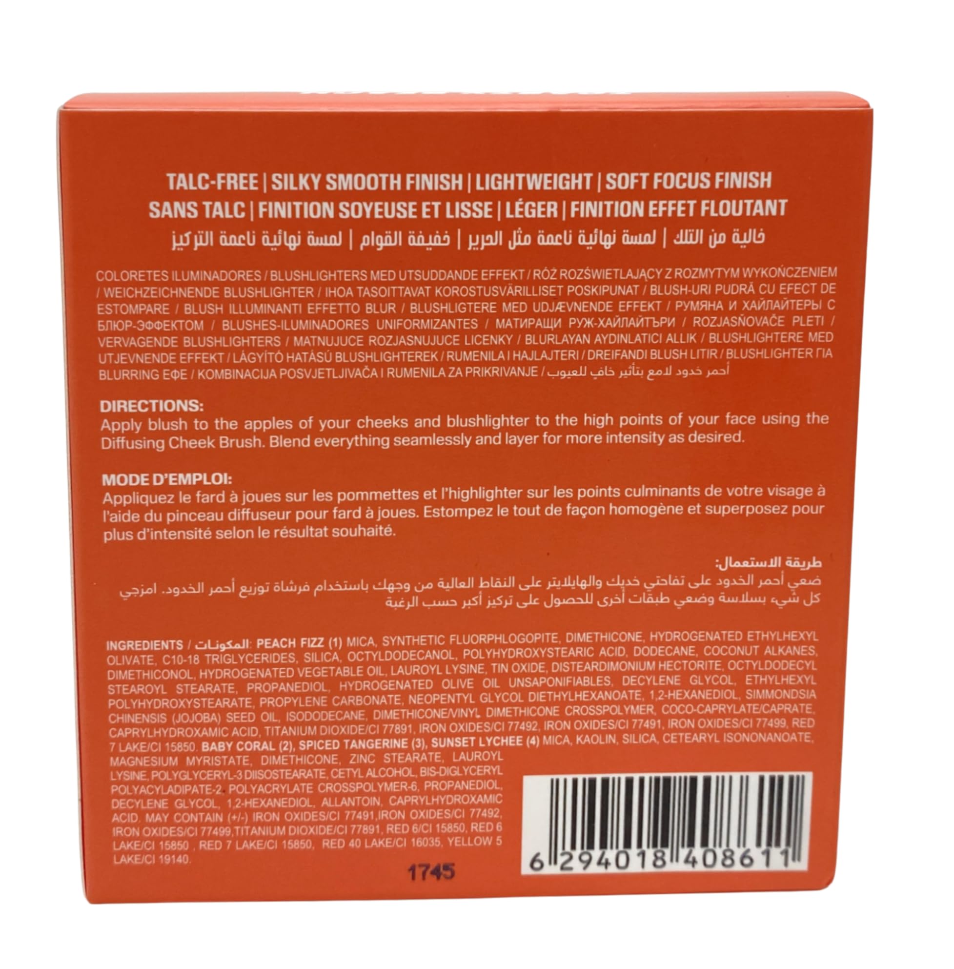 Huda Beauty Blush Filter Blurring Blushlighters Palette Toasty Peach (Limited Edition)