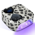 HUITINE 80W UV LED Nail Lamp Cordless – Cow Diamond, 5 Timers & Mirror Base
