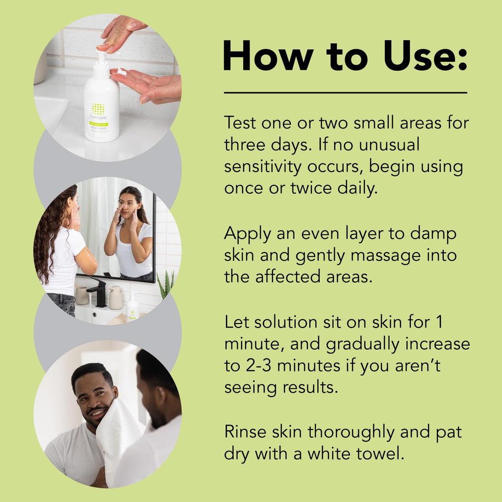 Humane 5% Benzoyl Peroxide Face Wash | Regular-Strength Acne Cleanser for Face, Back & Body | 8 oz | Cruelty-Free
