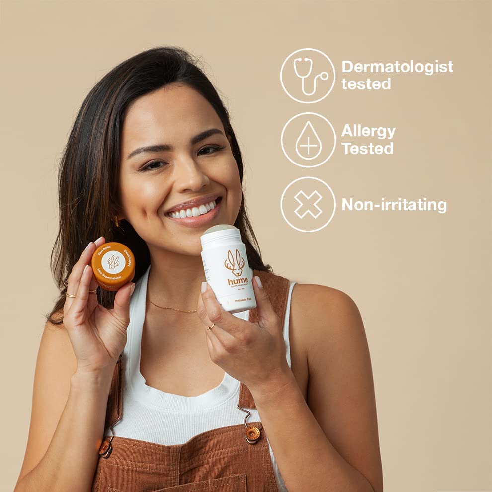 Hume Supernatural Aluminum-Free Deodorant – Probiotic & Plant-Based, 3-Pack (Out West)
