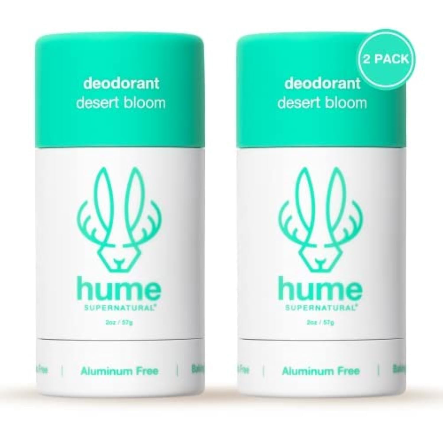 Hume Supernatural Desert Bloom Probiotic Roll-On Deodorant – Aluminum-Free, Plant-Based, 2-Pack