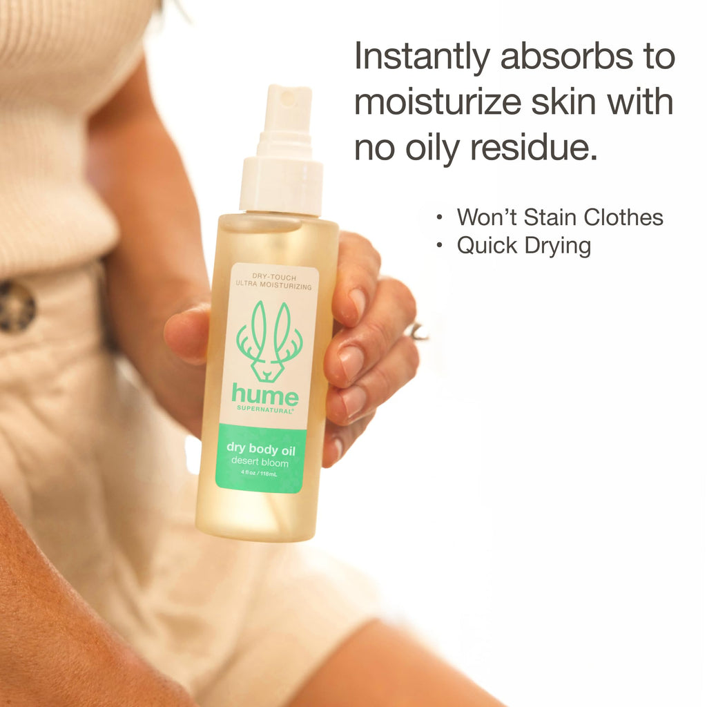 HUME SUPERNATURAL Dry Body Oil Spray – Non-Toxic, Fast-Absorbing Moisturizing Mist
