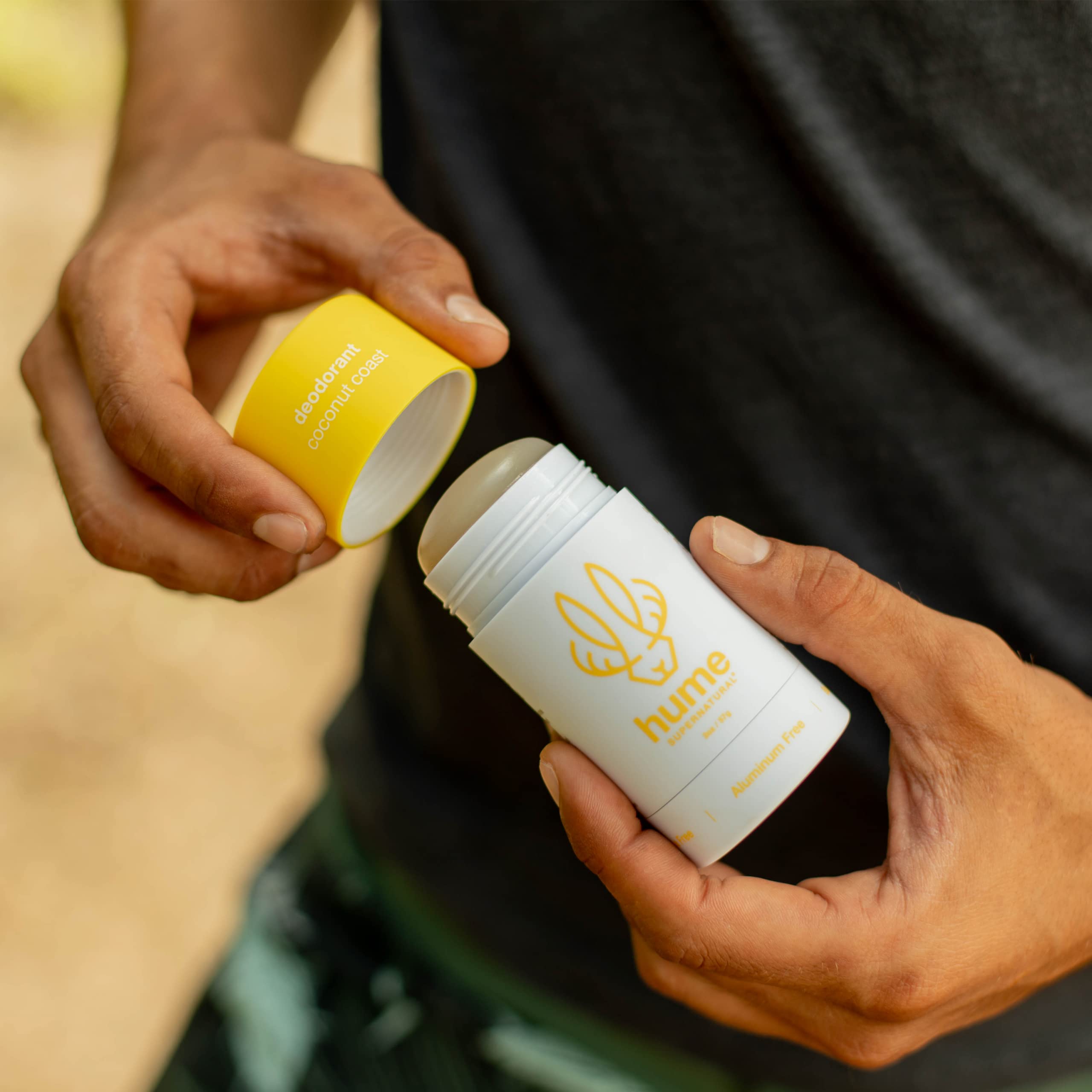 Hume Supernatural Aluminum Free Deodorant - Probiotic, Plant-Based, Coconut Coast 3-Pack