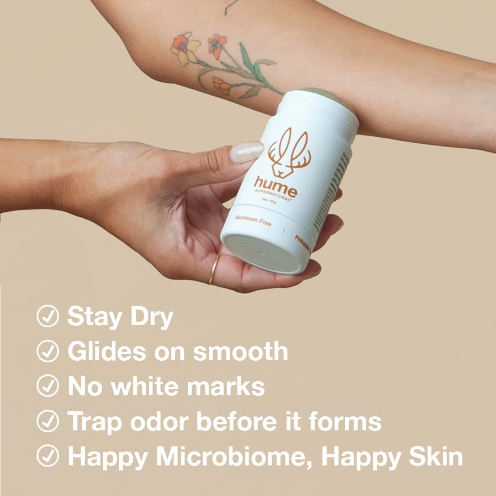 Hume Supernatural Aluminum-Free Deodorant – Probiotic & Plant-Based, 3-Pack (Out West)
