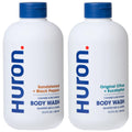 Huron Body Wash Duo – Citrus Eucalyptus & Sandalwood Black Pepper, 2-Pack, Vegan & Cruelty-Free, 12.2 fl oz