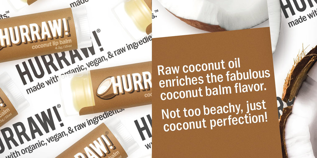 Hurraw! Almond, Coconut & Licorice Lip Balms 3-Pack – Organic, Vegan, Cruelty-Free, Made in USA