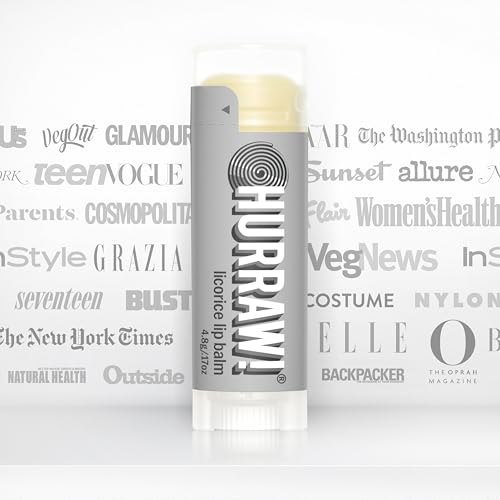 Hurraw! Licorice Lip Balm 3-Pack – Organic, Vegan, Cruelty-Free, Gluten Free, Made in USA