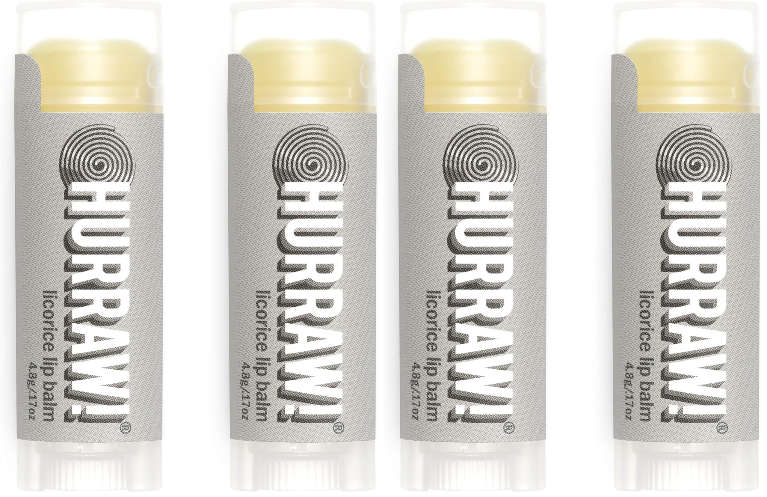Hurraw! Licorice Lip Balm 4 Pack – Organic, Vegan, Cruelty-Free, Made in USA