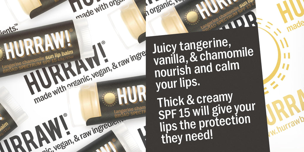 Hurraw! Sun Lip Balm SPF 15 – Tangerine & Chamomile (2-Pack) Organic, Vegan, Gluten Free | Zinc Oxide Protection