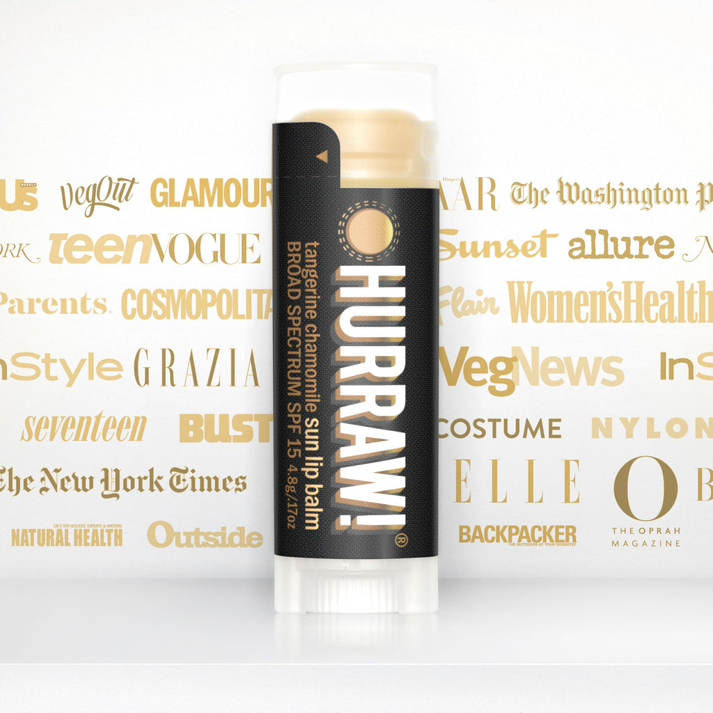 Hurraw! Sun Lip Balm SPF 15 – Tangerine & Chamomile (2-Pack) Organic, Vegan, Gluten Free | Zinc Oxide Protection
