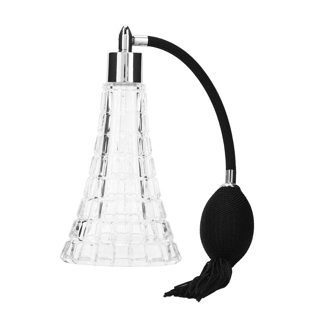 HURRISE 75ml Refillable Vintage Perfume Bottle with Black Tassel – Glass Atomizer