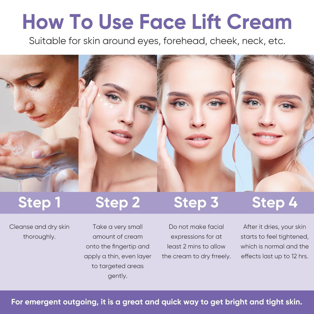 HWGIZP Instant Face Lift Cream | Quick Moisturizer for Firmer, Youthful-Looking Skin