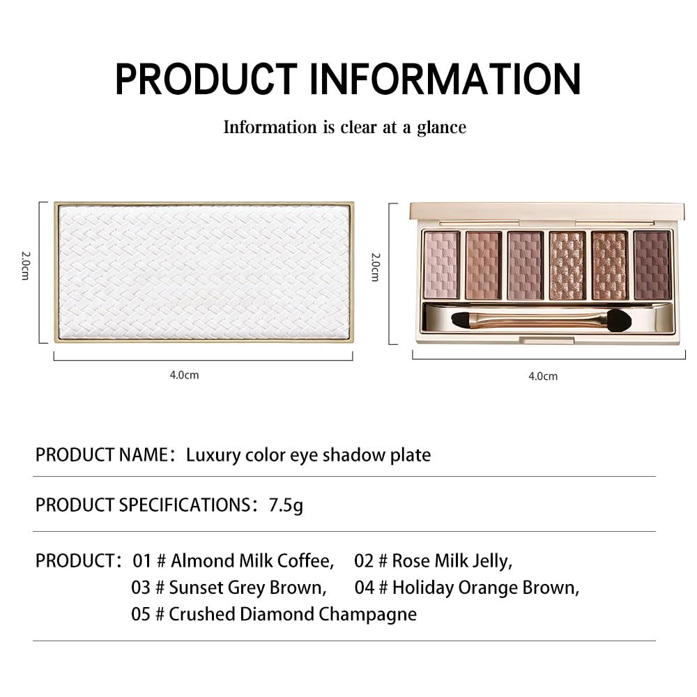 Hxssll Neutral Nude Brown Eyeshadow Palette – 6 Matte & Shimmer Shades for Everyday and Soft Glam