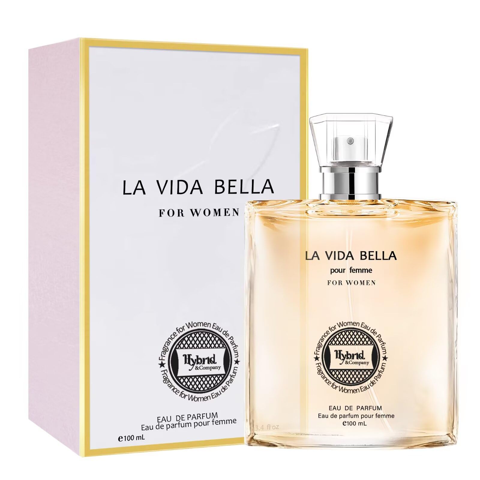 Hybrid & Company La Vida Bella Eau de Parfum for Women – Elegant Scent, 3.4 fl oz
