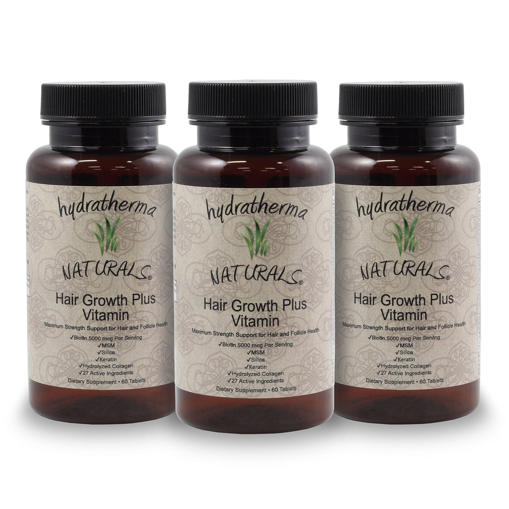 Hydratherma Naturals Hair Growth Plus with 5000mcg Biotin – 27 Ingredients, 60 Tablets