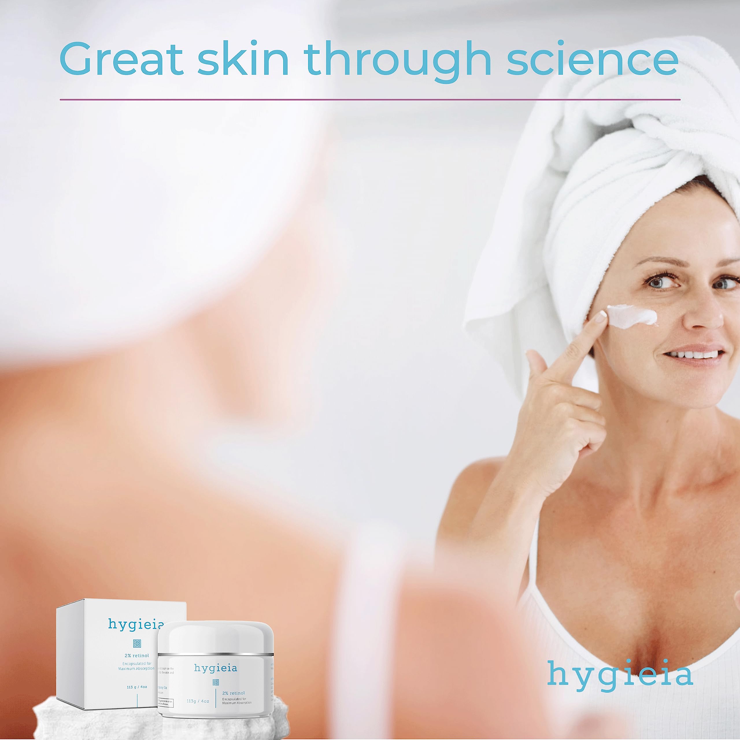 Hygieia + Encapsulated 2% Retinol Cream – Liposomal Anti-Wrinkle for Face, Neck & Body