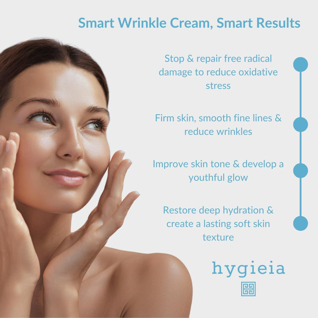Hygieia + Smart Wrinkle Cream | Liposomal Anti-Aging Moisturizer with Idebenone, Retinol & Hyaluronic Acid | 4 oz