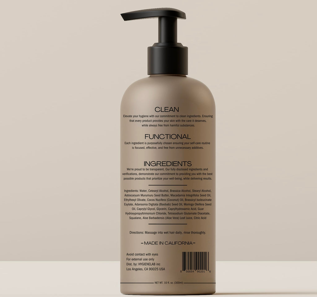 HygieneLab Conditioner for Men – EWG Verified, Unscented, All Hair Types