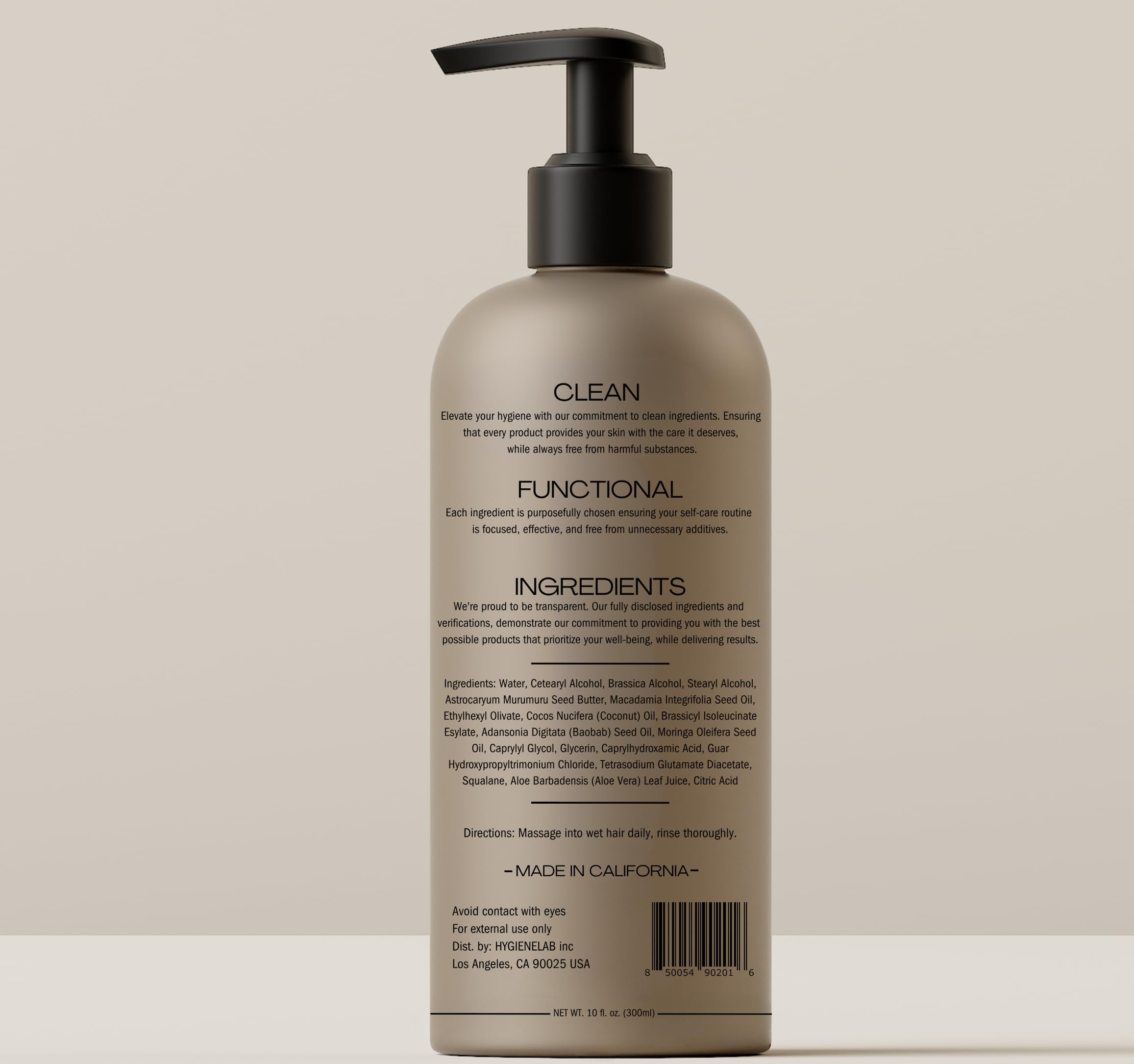 HygieneLab Conditioner for Men – EWG Verified, Unscented, All Hair Types