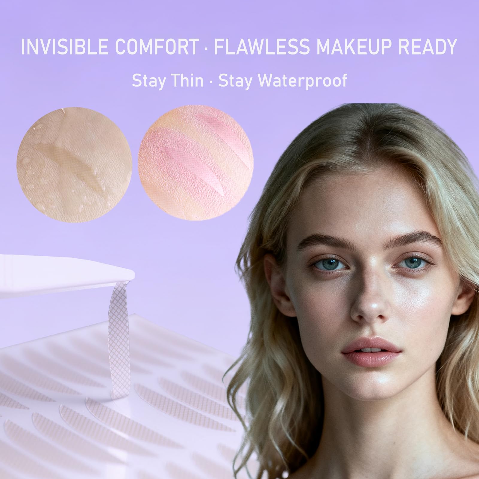 HZFYVBC Eyelid Tape for Hooded Eyes — Invisible 600Pcs, Waterproof Lifter Strips for Natural Definition & All-Day Wear