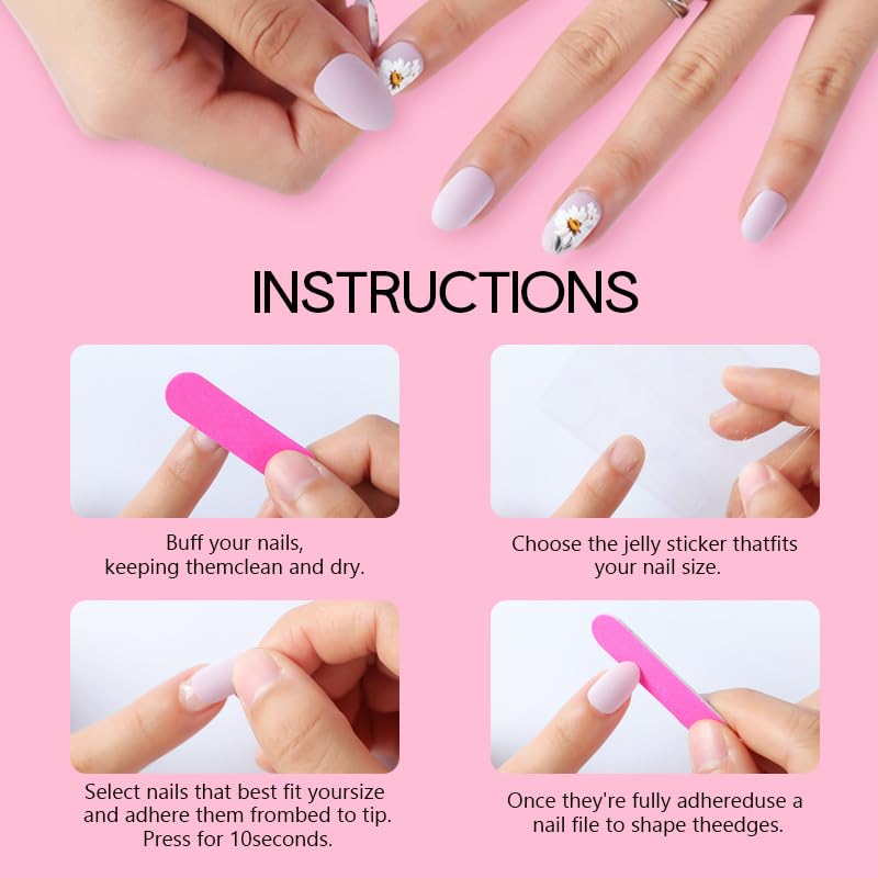 HZJXRT 30Pcs Valentines Press-On Nails – Glossy Blue Aurora Powder, 3D Love Heart, Short Square
