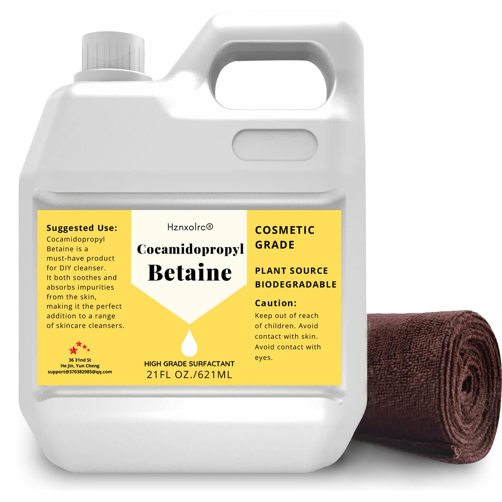 Hznxolrc 21 fl oz Cocamidopropyl Betaine Natural Surfactant | Premium Coco Betaine Liquid for Gentle Cleansers