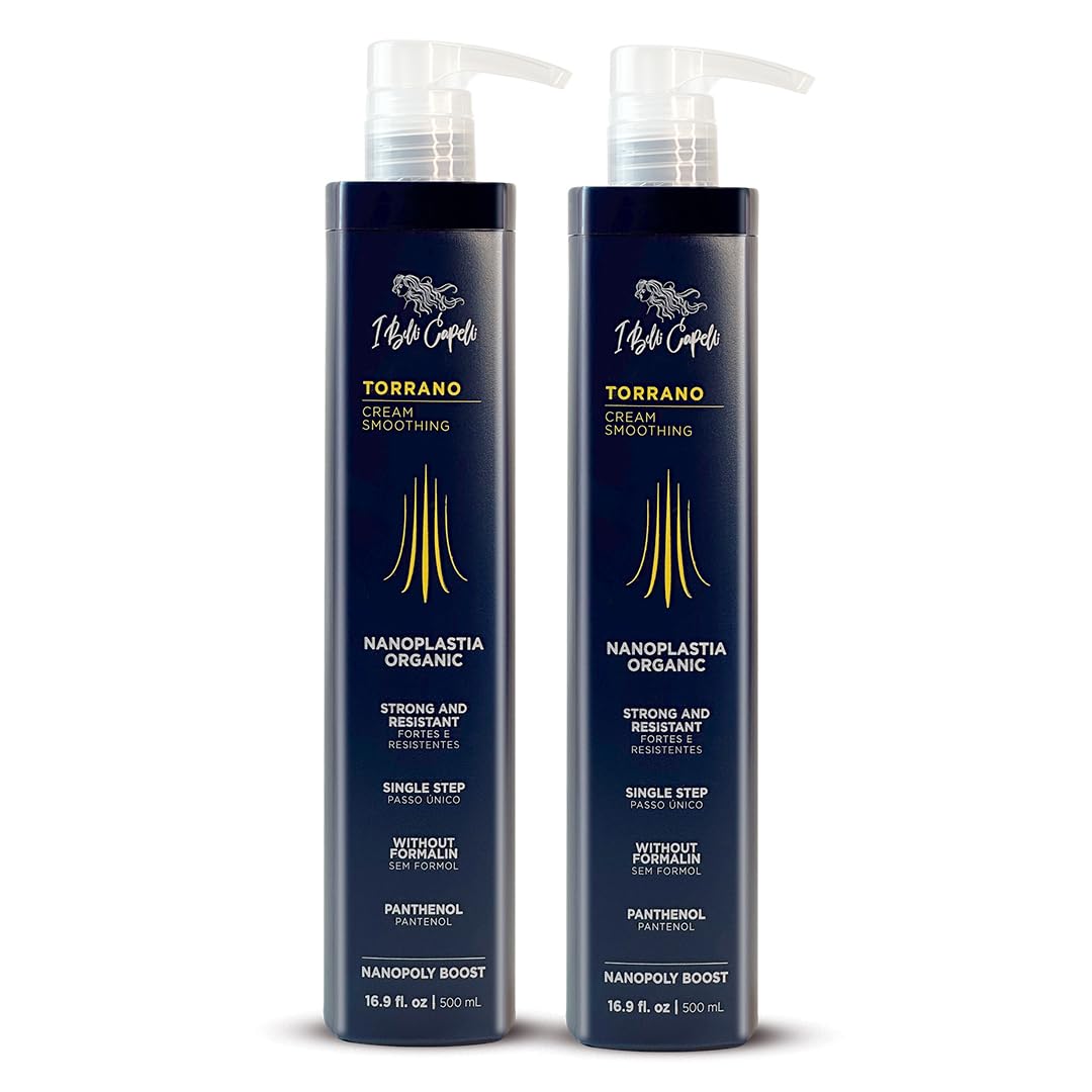 I Belli Capelli Torrano Cream Keratin Hair Treatment — 1-Step Nanoplastia, Formaldehyde-Free, 2 x 500ml