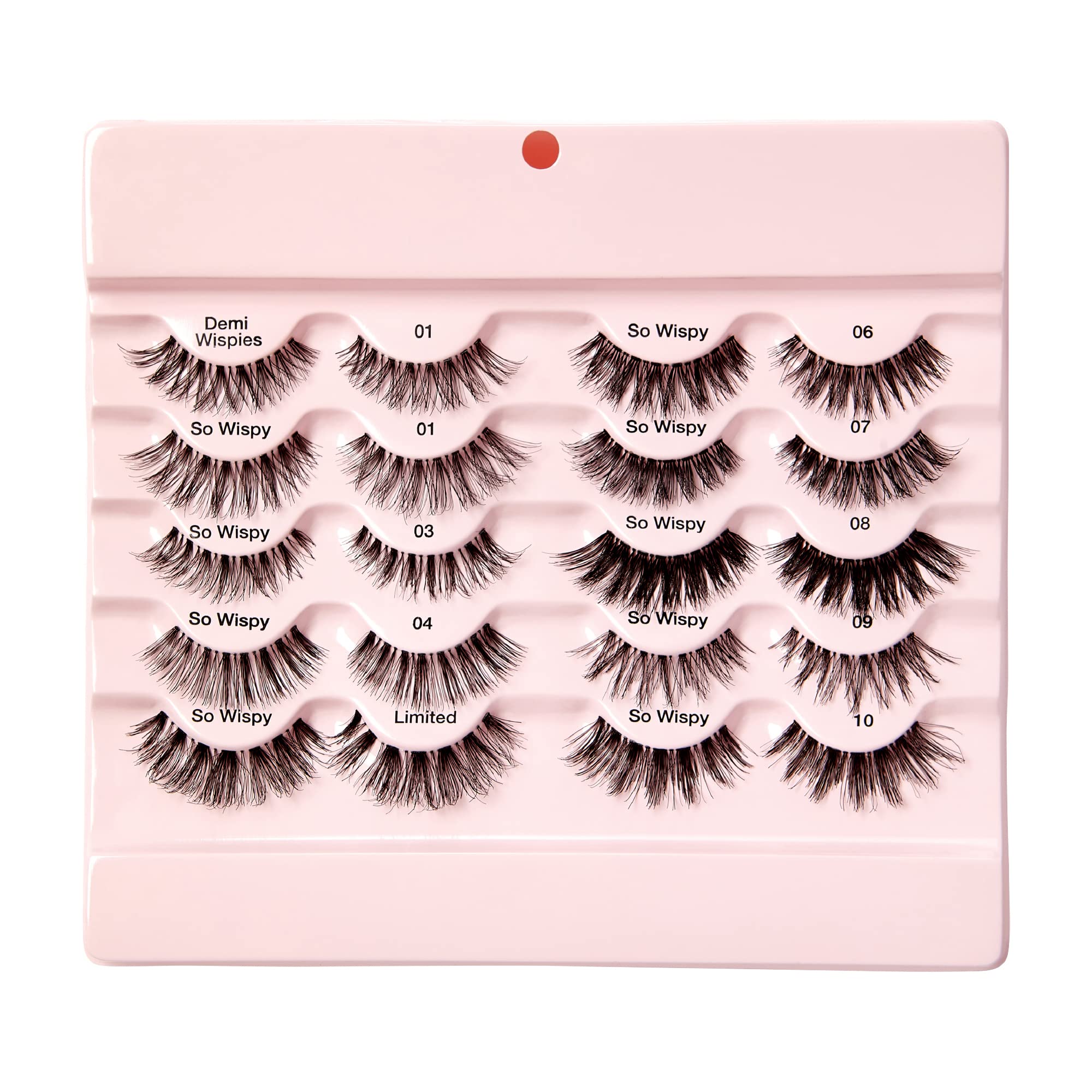 i-ENVY 10 Pairs So Wispy Human Hair Eyelashes Multipack | Invisible Band, Lightweight & Reusable