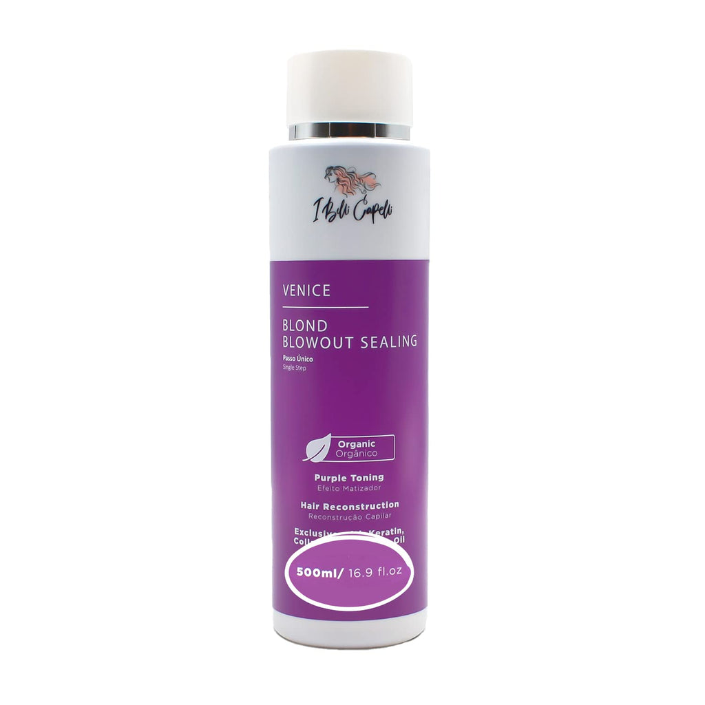 I Belli Capelli Venice Organic Keratin Treatment – Formaldehyde-Free 1-Step Blowout for Blond & Color-Treated Hair (500ml)