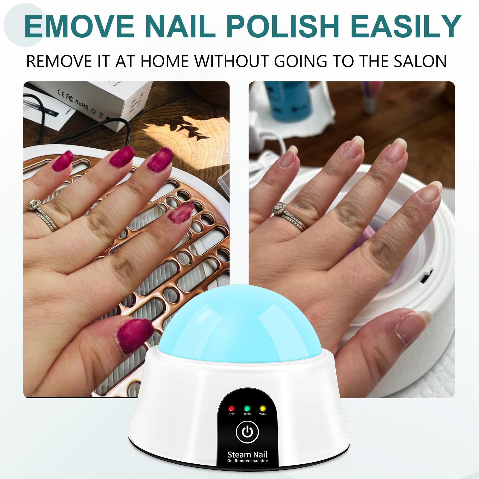 I·B·N G Nail Soaking Bowl – Electric Gel Remover, Odor Guard, Blue